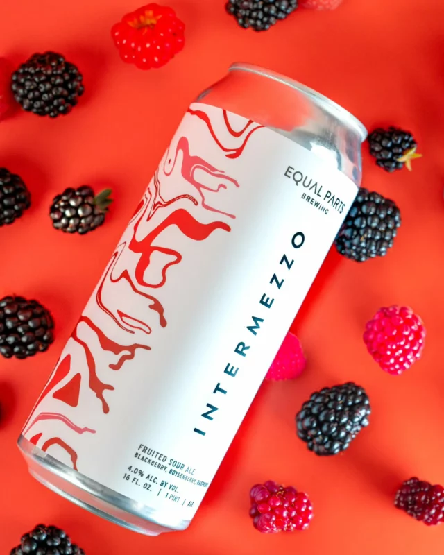 Intermezzo is back in the taproom today! If you haven't yet tried this sour, it's fermented with hundreds of pounds of boysenberry, raspberry, and blackberry puree and tastes like berry heaven. Available now on draft and in cans to-go!